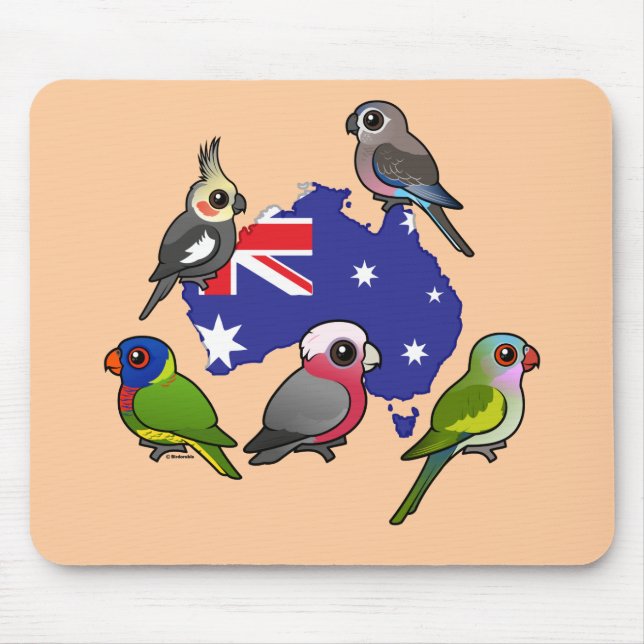 Australian Parrots Mouse Pad (Front)
