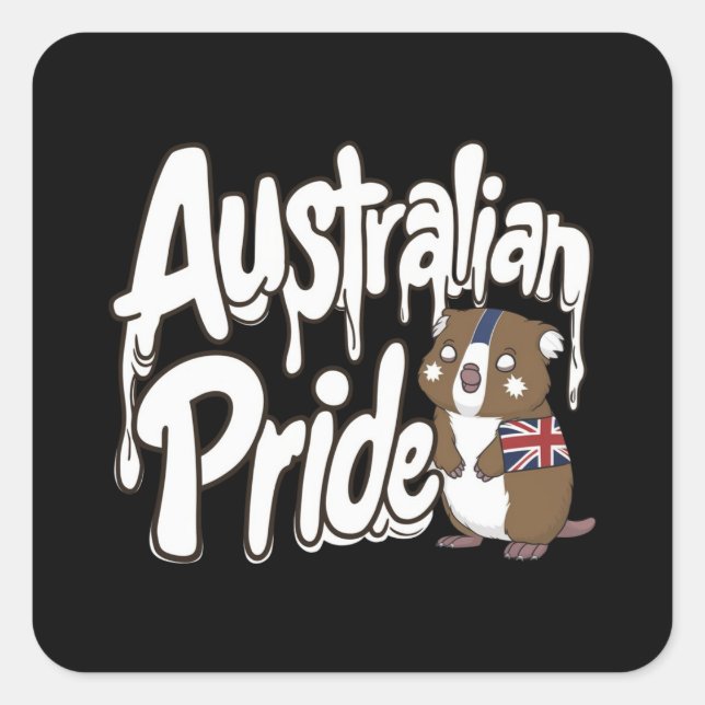 AUSTRALIAN PRIDE SQUARE STICKER (Front)