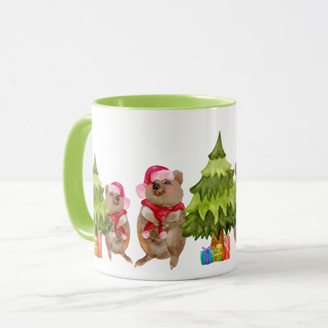 Australian Quokka Christmas Mug (Front Left)