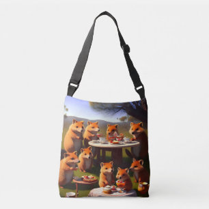 Australian Quokka Tea Party, Unisex Crossbody Bag