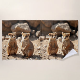 Australian Quokka Twins, Beach Towel