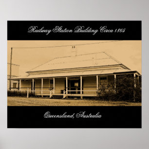 Australian Railway Station circa 1865-Poster Poster