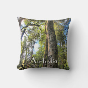 Australian Rainforest Eucalyptus Gum Trees Throw Pillow