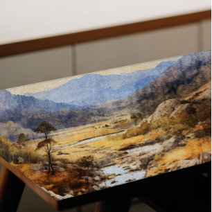 Australian River Winds Towards Mountains Decoupage Tissue Paper