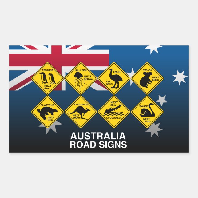 Australian road signs sticker (Front)