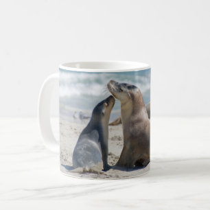 Australian Sea Lion and pup Coffee Mug