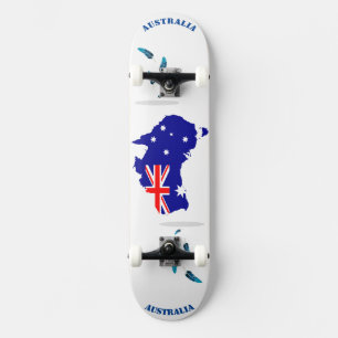 Australian semi shaped vector Flag image  Skateboard
