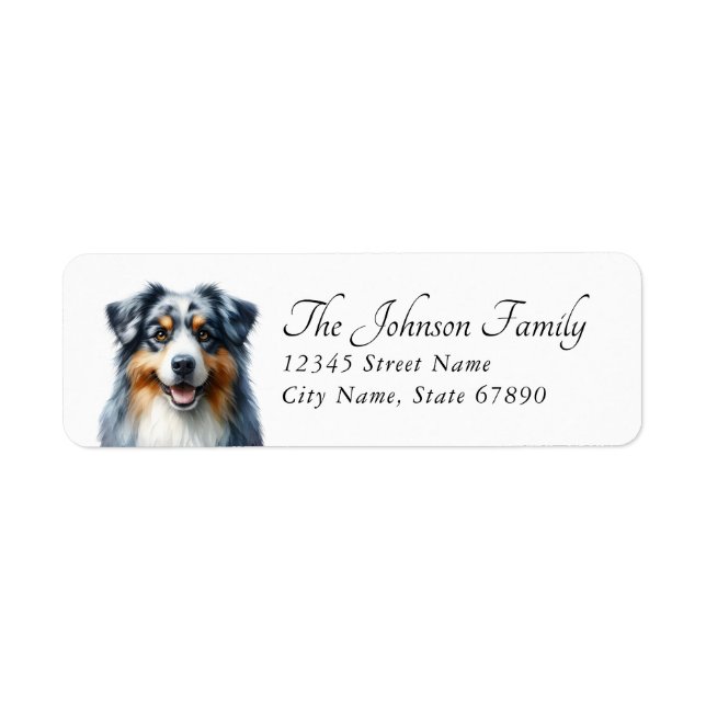 Australian Shepard Return Address Labels (Front)
