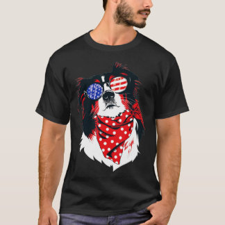 Australian Shepherd 4th of July Aussie American F T-Shirt