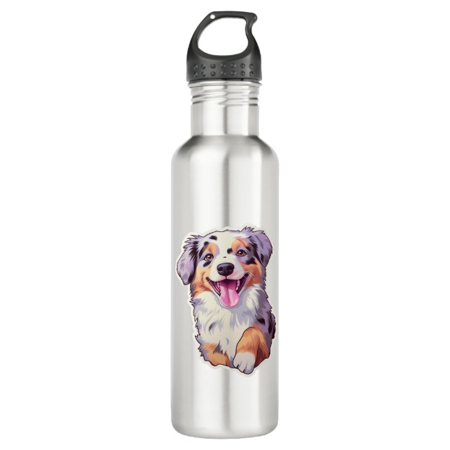 Australian Shepherd    710 Ml Water Bottle (Front)