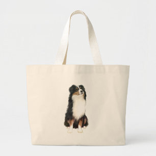 Australian Shepherd (A) - Tri Colour Large Tote Bag