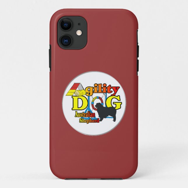 Australian Shepherd Agility Case-Mate iPhone Case (Back)