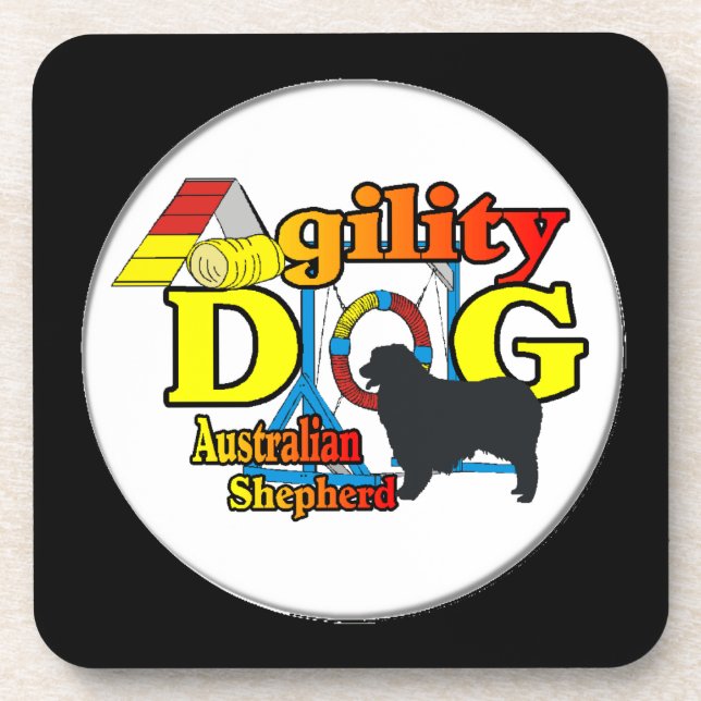 Australian Shepherd Agility Coaster (Front)