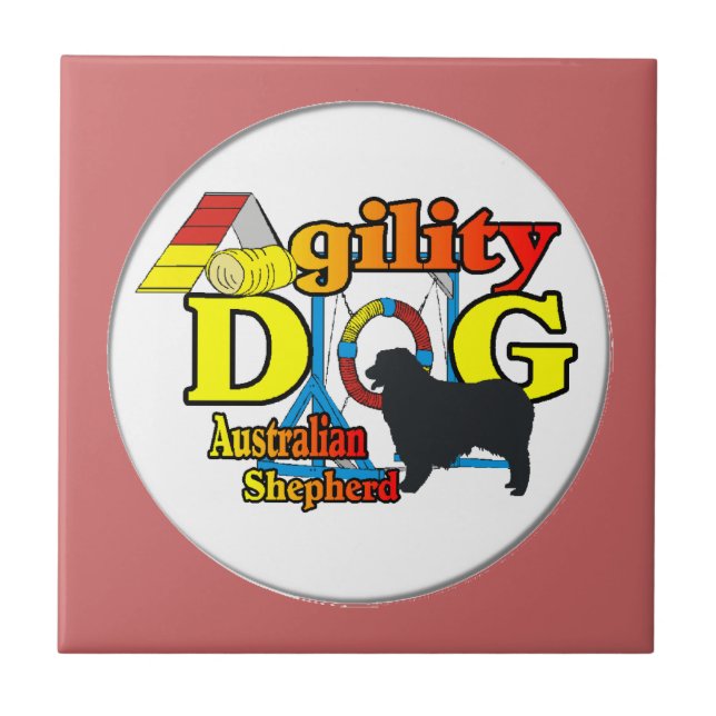 Australian Shepherd Agility Tile (Front)
