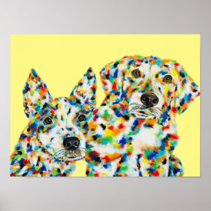 Australian Shepherd and Plott Hound Poster
