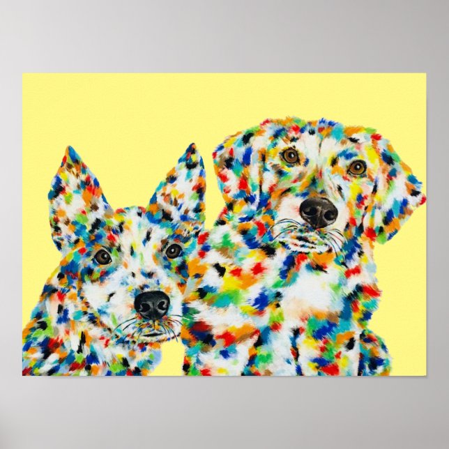 Australian Shepherd and Plott Hound Poster (Front)