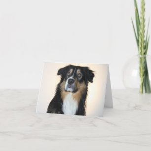 Australian Shepherd Aussie  Dog  Hello Love Card