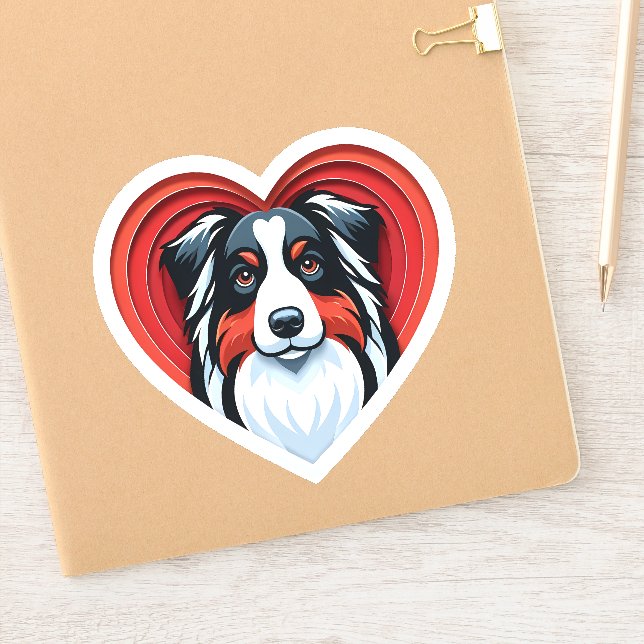 Australian Shepherd Aussie Dog Lover Cute Heart (Notebook)