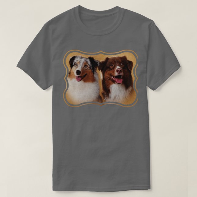 Australian Shepherd Aussie dogs T-Shirt (Design Front)