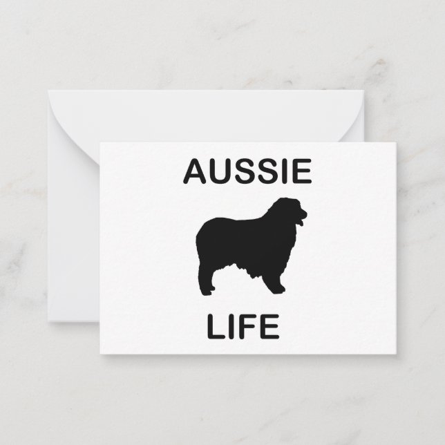 australian shepherd aussie life card (Front)