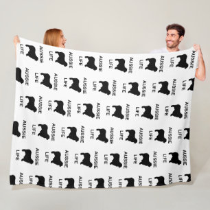 australian shepherd aussie life fleece blanket