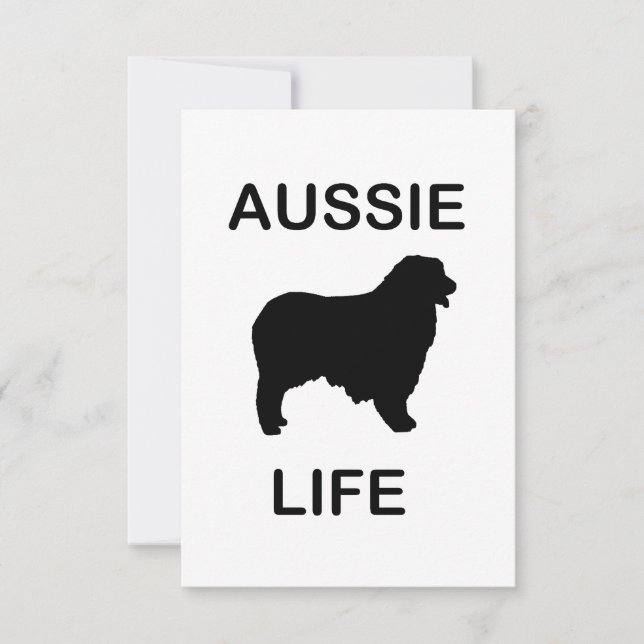 australian shepherd aussie life  thank you card (Front)
