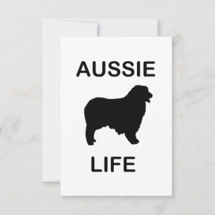 australian shepherd aussie life thank you card