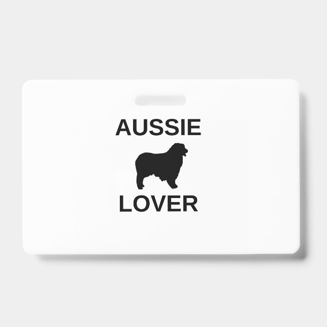 australian shepherd aussie lover badge (Front)