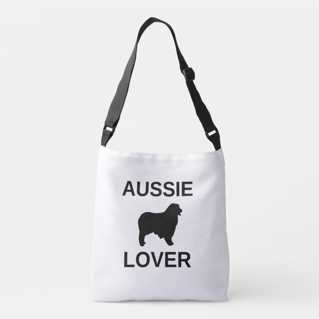 australian shepherd aussie lover crossbody bag (Back)