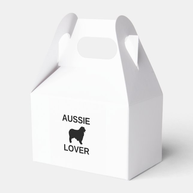 australian shepherd aussie lover favor box (Back Side)