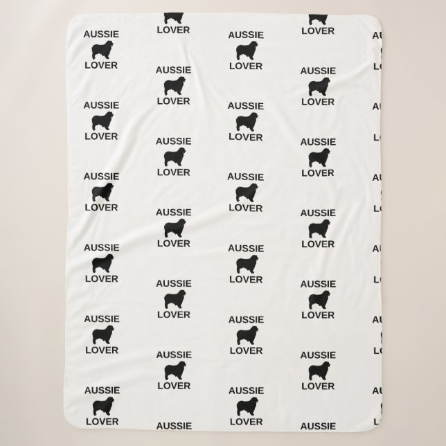 australian shepherd aussie lover sherpa blanket (Front)