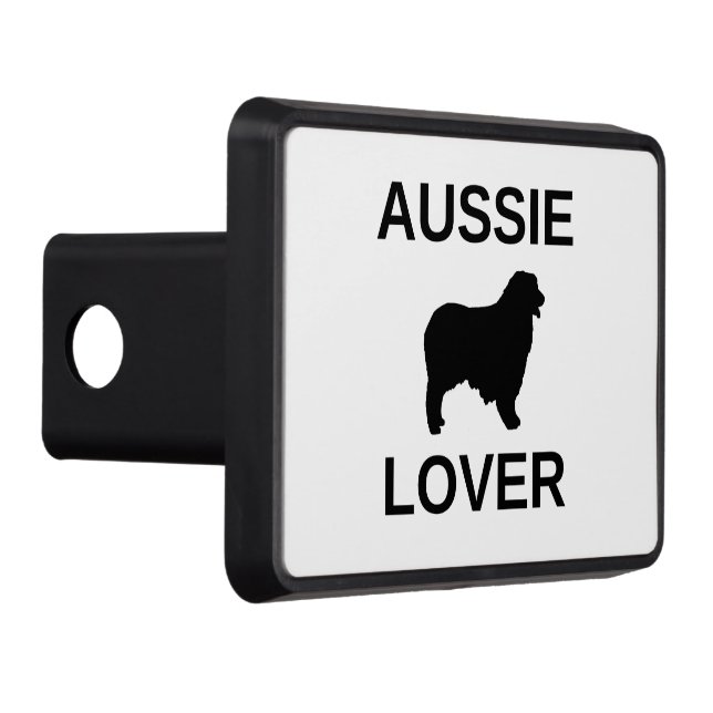 australian shepherd aussie lover trailer hitch cover (Right)