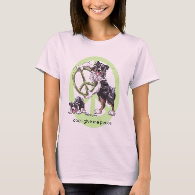 Australian Shepherd Black Tri T-Shirt (Front)
