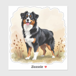 Australian Shepherd Black Tricolor Aussie Dog