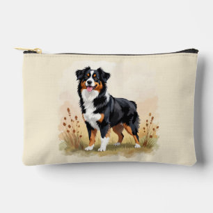 Australian Shepherd Black Tricolor Aussie Dog Accessory Pouch