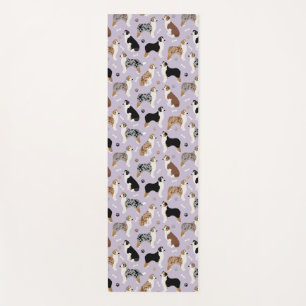 Australian Shepherd Bones and Paws Yoga Mat