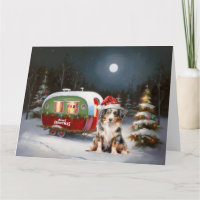Australian Shepherd Caravan Christmas Adventure