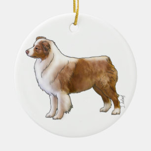 Australian Shepherd Ceramic Ornament