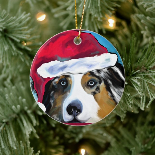 Australian Shepherd  Ceramic Ornament (Tree)