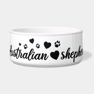 Australian Shepherd Ceramic Pet Bowl