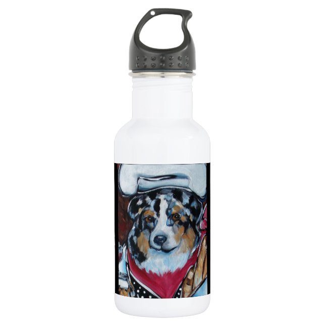 AUSTRALIAN SHEPHERD CHEF 532 ML WATER BOTTLE (Front)