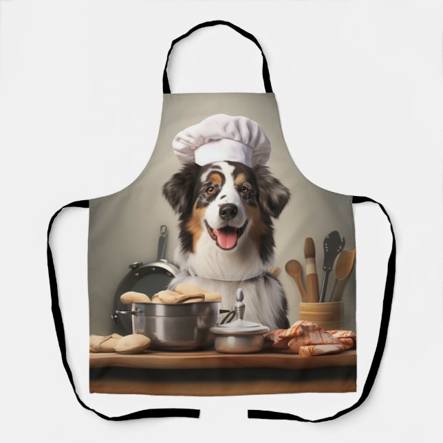 Australian Shepherd Chef Aussie Dog Apron (Front)