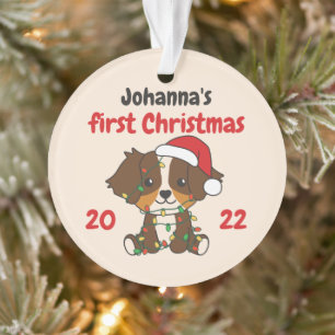 Australian Shepherd Christmas Babys first Christma Ornament