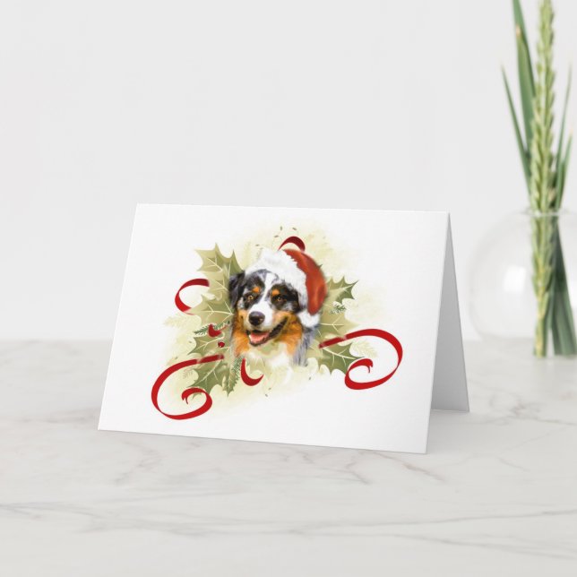 Australian Shepherd Christmas Cards (Front)
