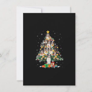 Australian Shepherd Christmas Dog Tree Lights Paja Invitation