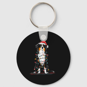 Australian Shepherd Christmas Graphics Dog Lights Keychain