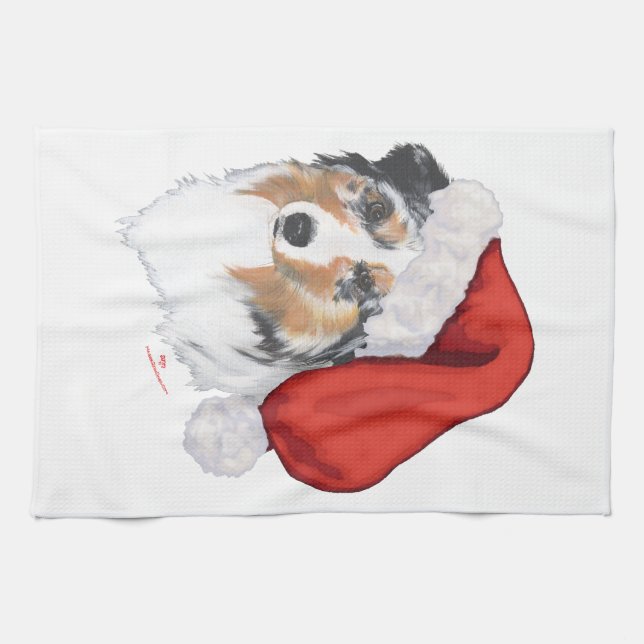 Australian Shepherd Christmas Kitchen Towel (Horizontal)