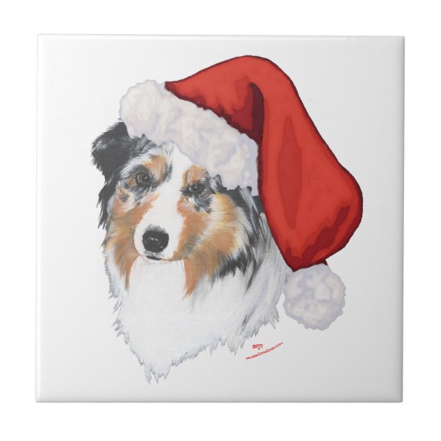 Australian Shepherd Christmas Tile (Front)