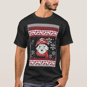 Australian Shepherd Christmas with Santa Hat T-Shirt