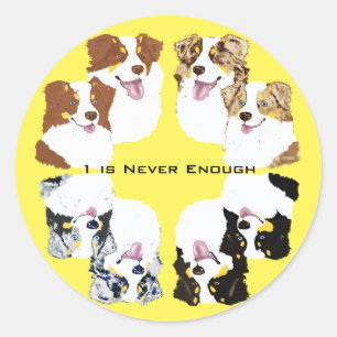 Australian Shepherd Collage Sticker